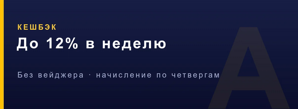 Еженедельный кешбэк Азино Мобайл до 12% без отыгрыша